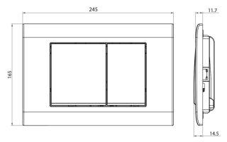 Комплект унитаза с инсталляцией CHARUS SET.125W.21.1 клавишей смыва хром